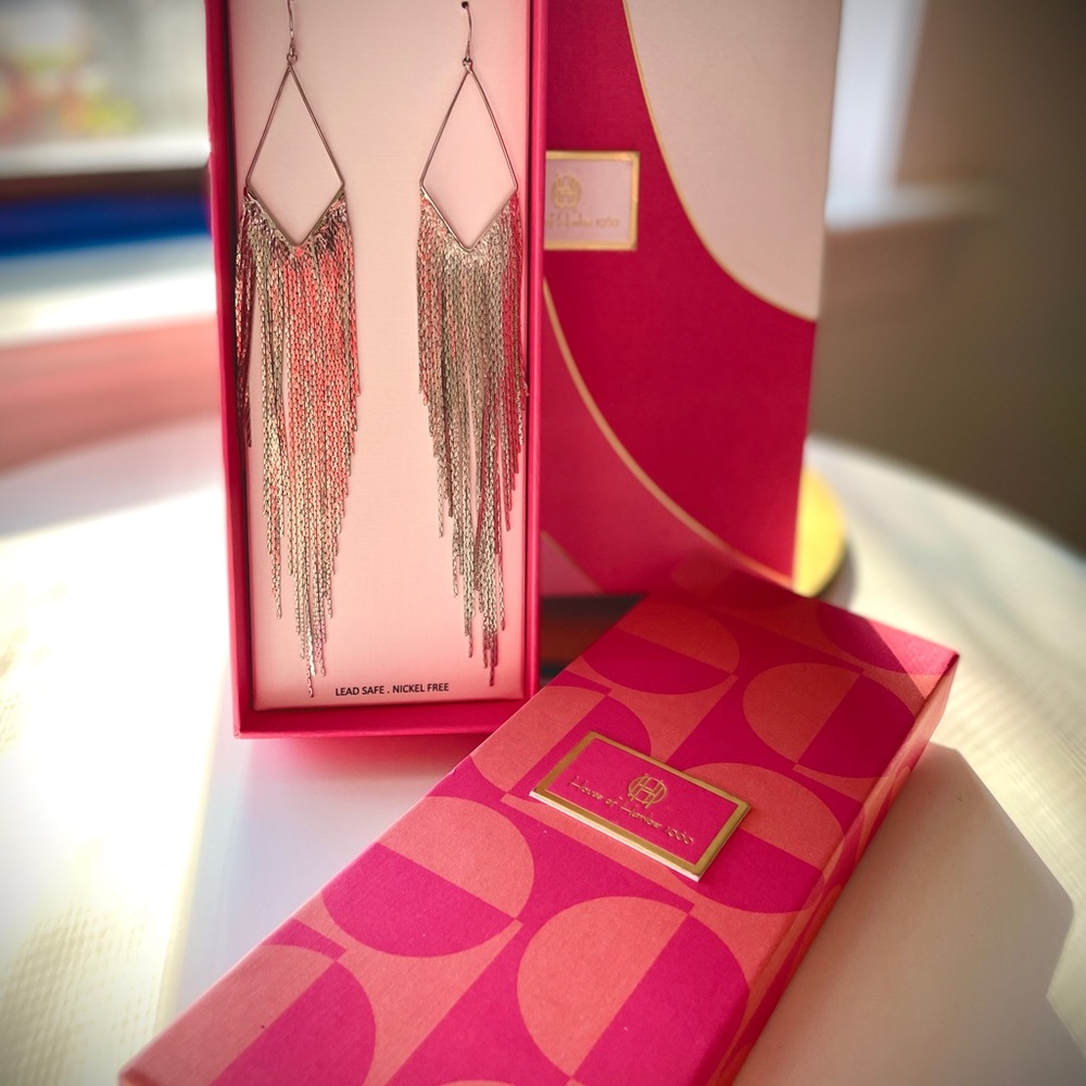 House of Harlow 1960 Silver Fringe Earrings
